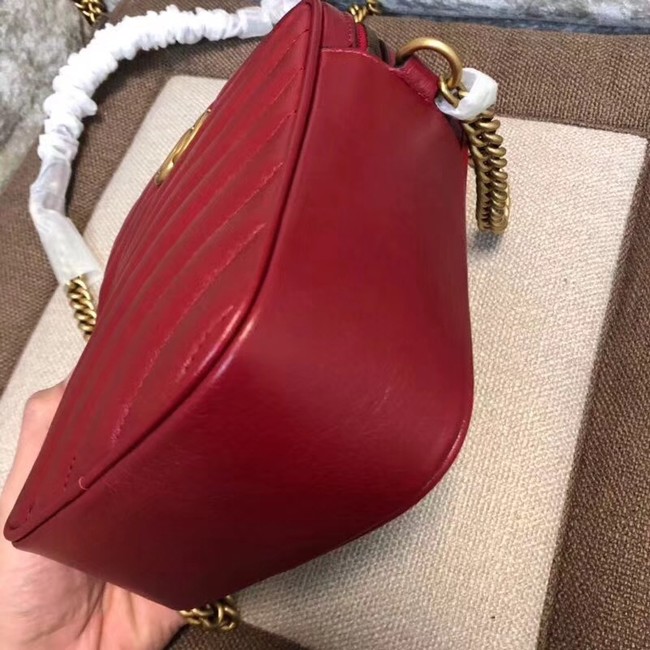 Gucci GG Marmont mini shoulder bag 550155 Red 