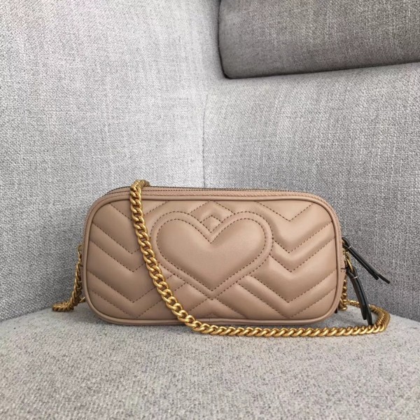 Gucci GG Marmont Mini Chain Bag 546581 Dusty Pink 2018