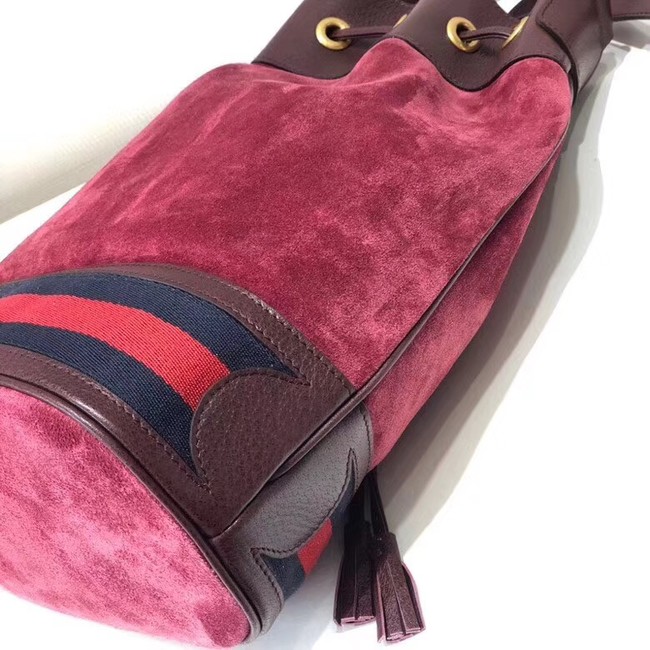 Gucci GG canvas Shoulder Bag 540457 red suede 