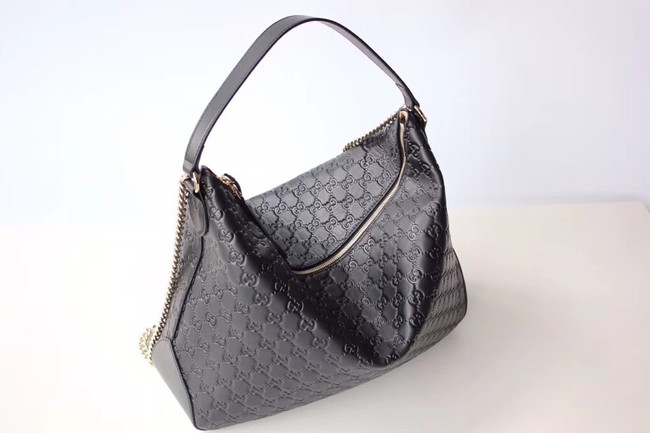 Gucci Signature large hobo bag 477324 black 