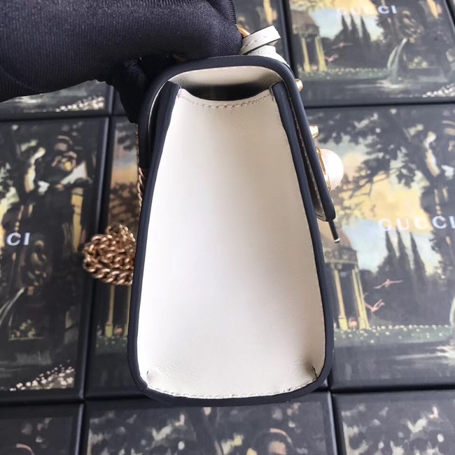 Gucci Padlock small GG Pearl shoulder bag A409487 White 