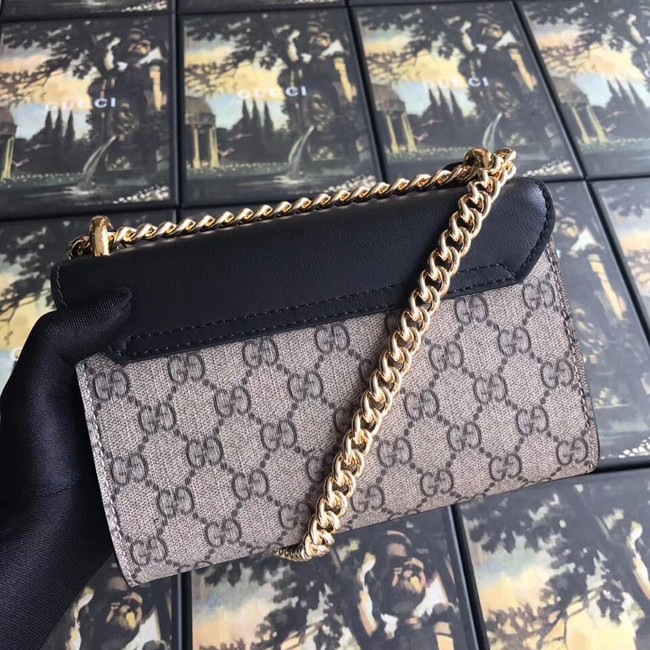 Gucci Padlock small GG Pearl shoulder bag A409487 black 