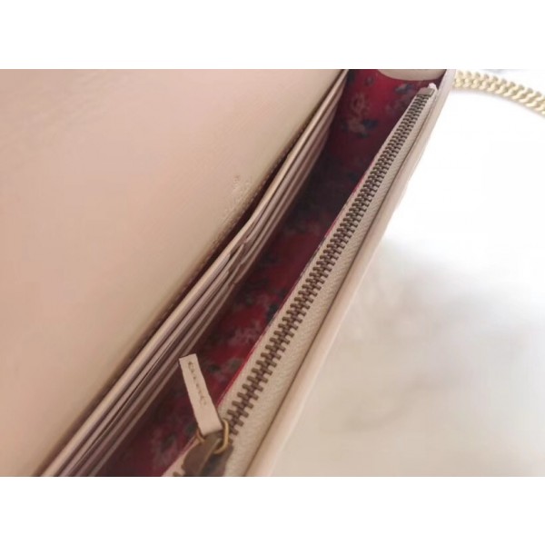 Gucci Quilted Leather Chain Shoulder Bag White 2018