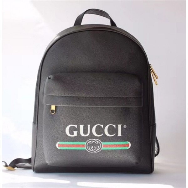 Gucci Print Leather Backpack 547834 Black 2018