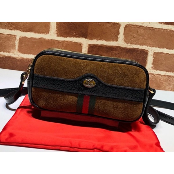 Gucci Ophidia Suede Mini Bag 546597 Brown 2018