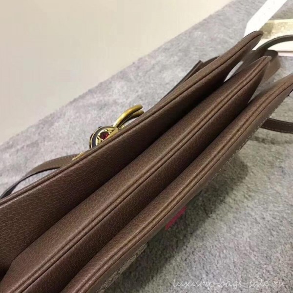 Gucci Queen Margaret Metal Bee Web GG Supreme Medium Shoulder Bag 524356 coffee 2018