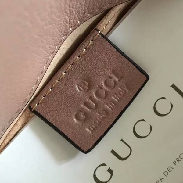 Gucci Now GG Marmont Mini Shoulder Bag 446744 Light Pink 