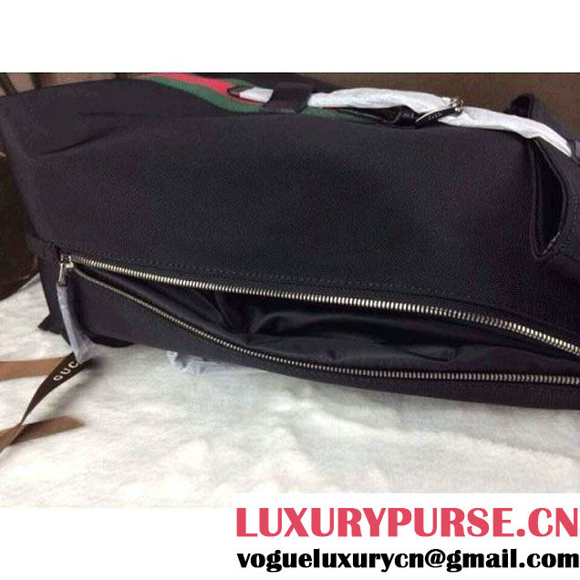 Gucci Black Techno Canvas Backpack 337075 (1b77-140 )