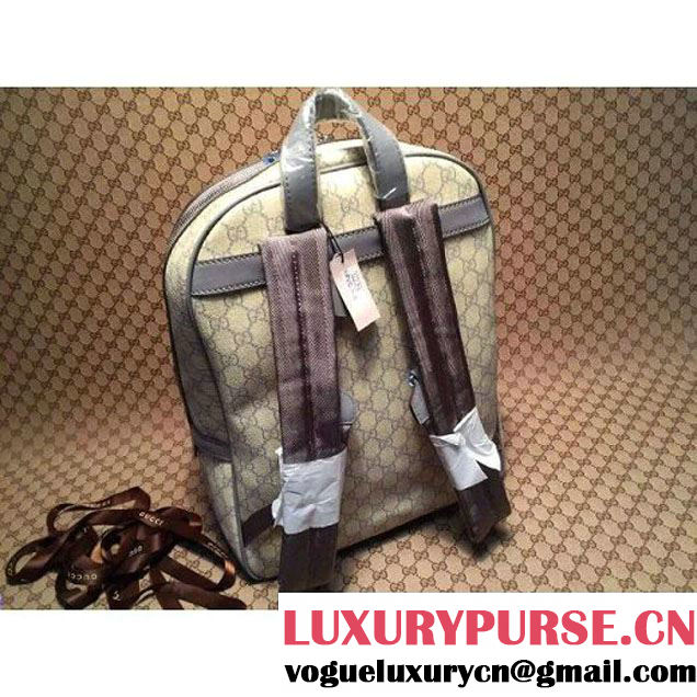 Gucci 322069 GG Supreme Canvas Backpack In Grey (1b77-072914 )