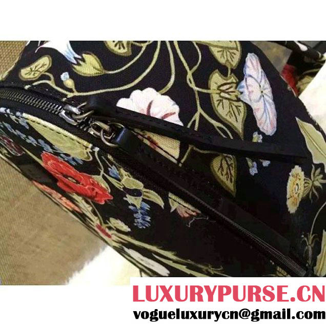 Gucci Black Flowers Fabric Backpack 2016 (HL-6040723 )
