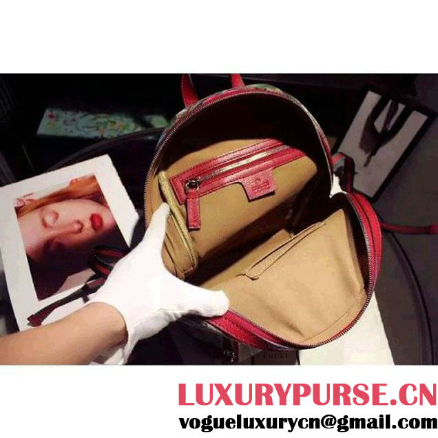 Gucci Mini Tian GG Supreme Backpack Red 2016 (SPM-6041813 )