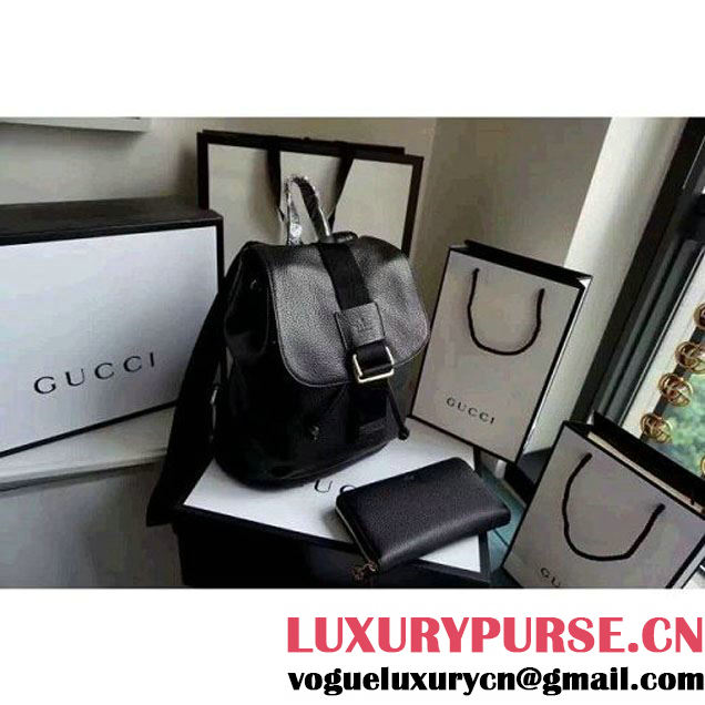 Gucci Jackie Soft Calfskin Backpack 352016 Black 2016 (MH-6081113 )