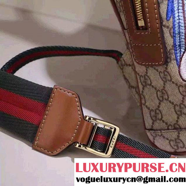 Gucci 427042 Exclusive GG Supreme Backpack With Bird and Flower Brown F/W 2016 (XYS-6112515 )