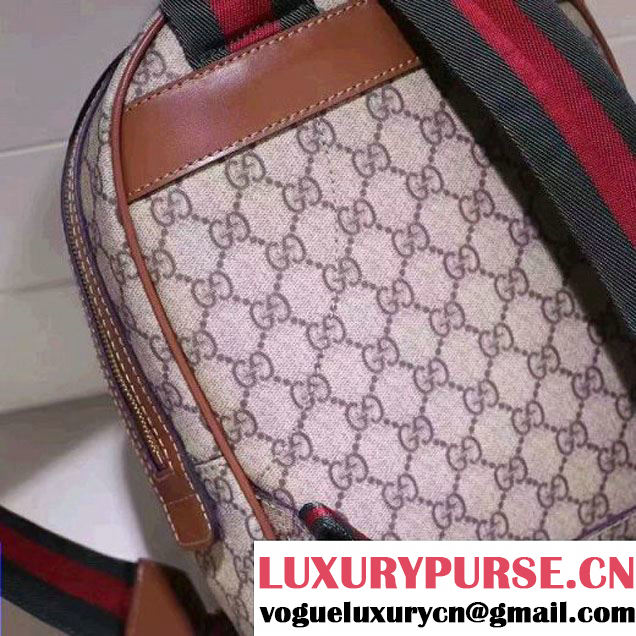 Gucci 427042 Exclusive GG Supreme Backpack With Bird and Flower Brown F/W 2016 (XYS-6112515 )