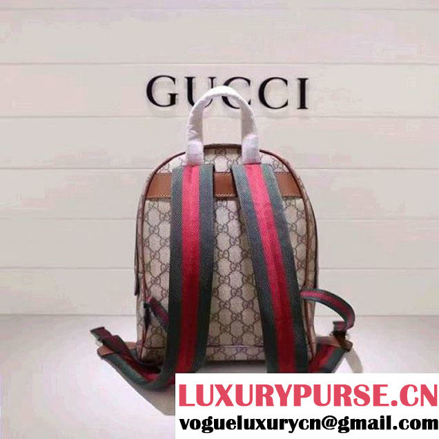 Gucci 427042 Exclusive GG Supreme Backpack With Bird and Flower Brown F/W 2016 (XYS-6112515 )