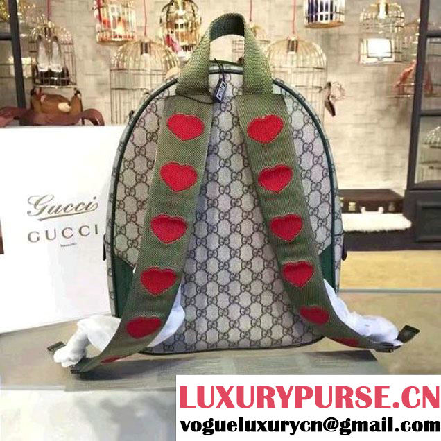 Gucci GG Supreme Canvas Backpack With Beatle Print (2A010-7021728 )