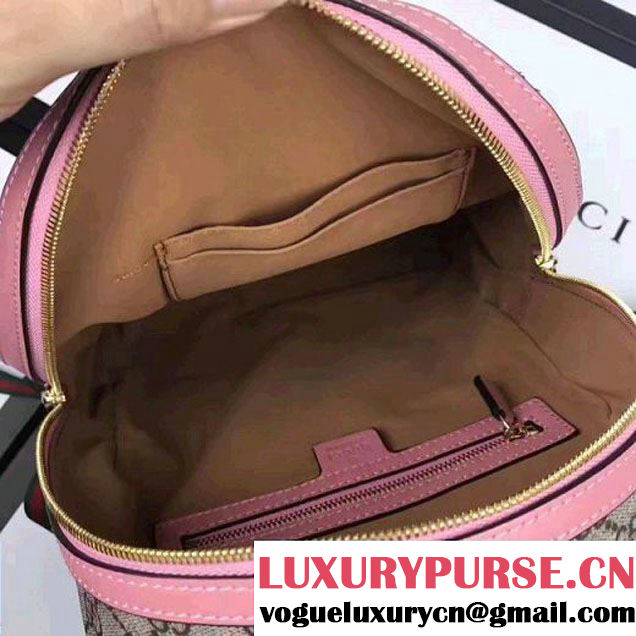 Gucci Exclusive GG Supreme Backpack With Lightling Embroidered Sequin Pink (XYS-7052416 )