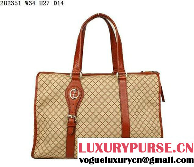 Gucci Village Large Boston Bag 282351 Brown  