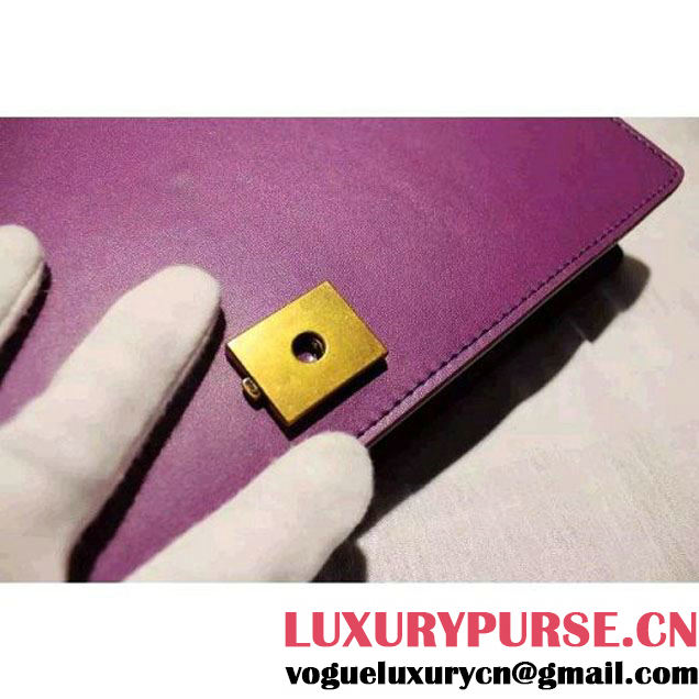 Gucci Animalier Leather Clutch Bag Purple F/W 2015 (SPM-6022501 )