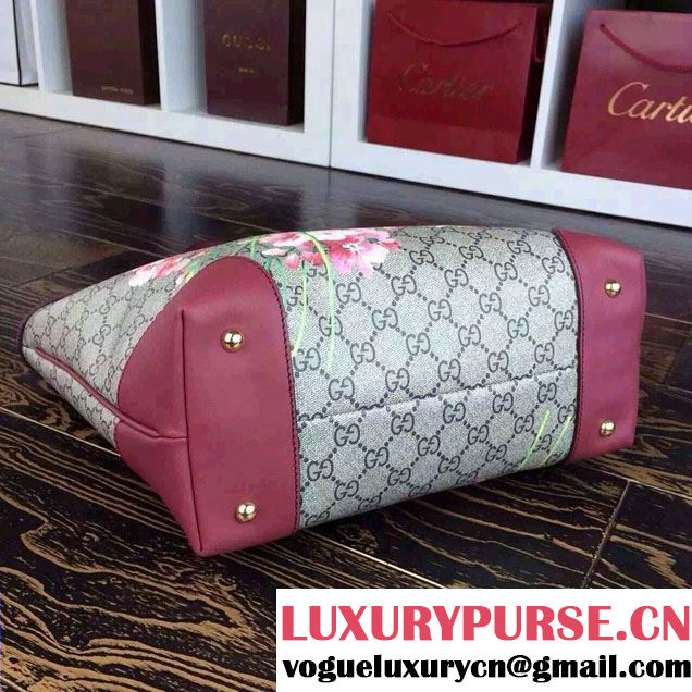Gucci Dionysus Blooms Print GG Supreme Tote Bag 308604 Burgundy 2015