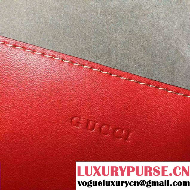 Gucci GG Blooms Reversible Leather Tote Bag 368568 Green/Red 2016