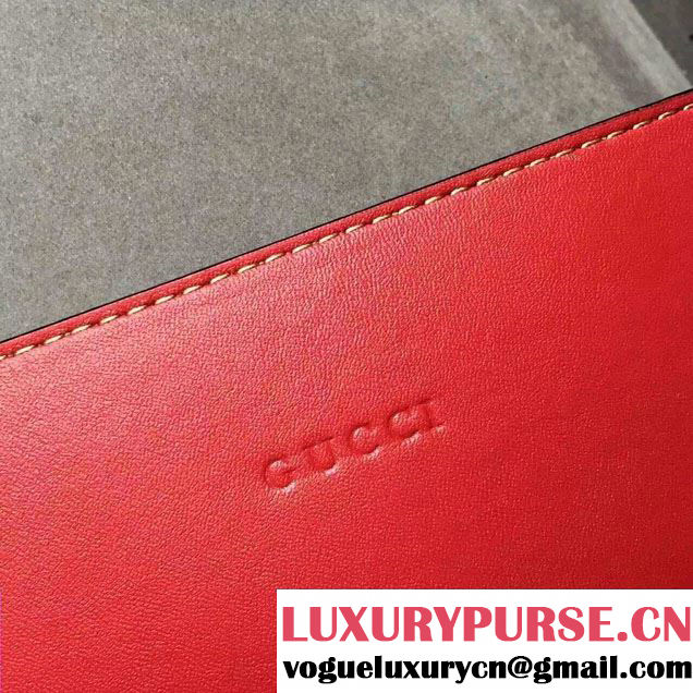 Gucci GG Blooms Reversible Leather Tote Bag 368568 Red 2016