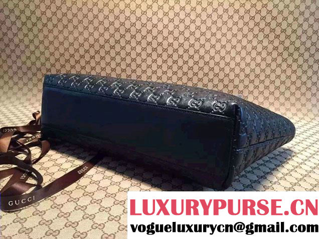 Gucci Guccissima Leather Black Tote Bag 211137 2016