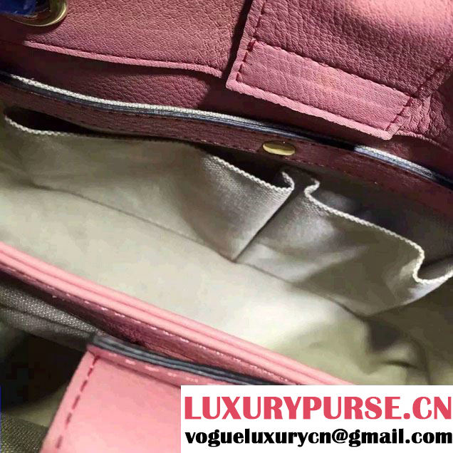 Gucci Small Bamboo Shopper Leather Tote Bag 336032 Pink