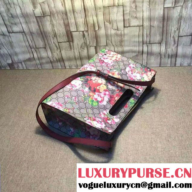 Gucci GG Supreme Canvas Tote Bag 414479 Rose Blooms 2016