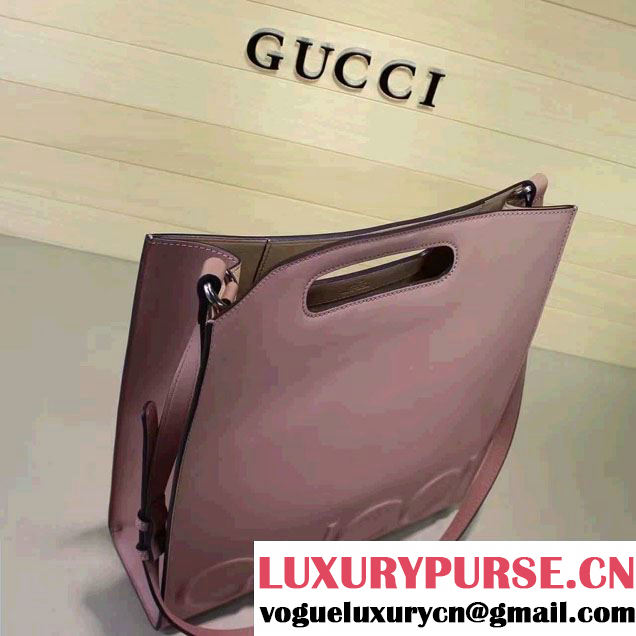 Gucci XL Leather Tote Large Bag 409378 Light Pink 2016