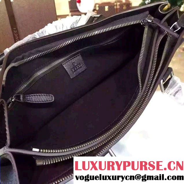 Gucci Dionysus Leather Briefcase Tote Bag 397657 Black
