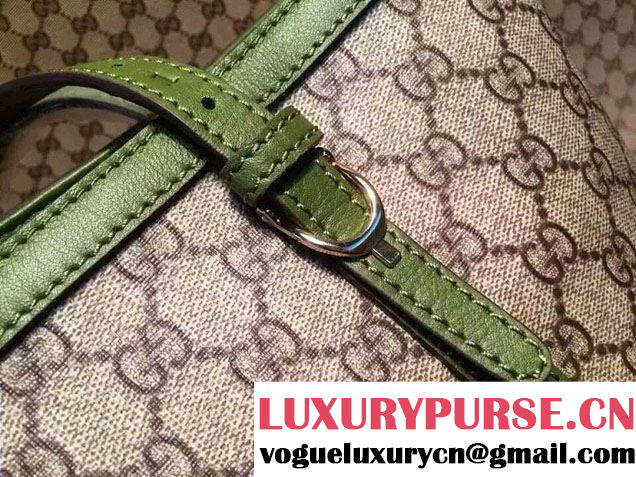 Gucci Nice GG Supreme Canvas Tote Medium Bag 309613 Green