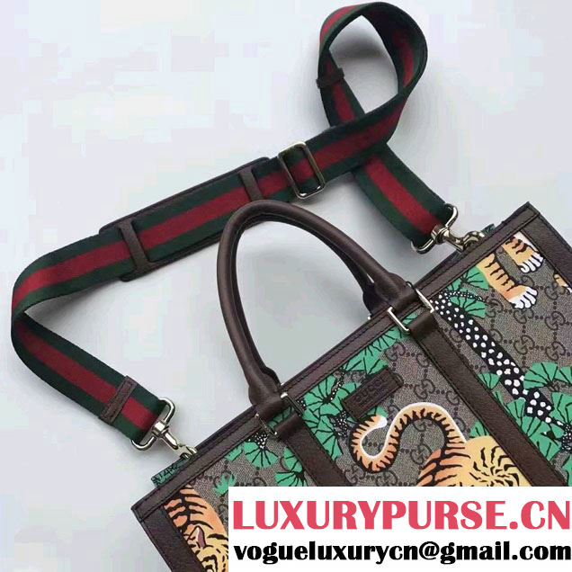 Gucci GG Supreme Tote Bag 406387 Bengal Green 2016