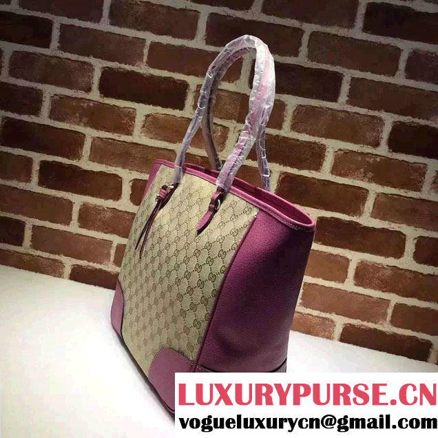Gucci Bree Original GG Canvas Tote Bag 323671 Fuchsia