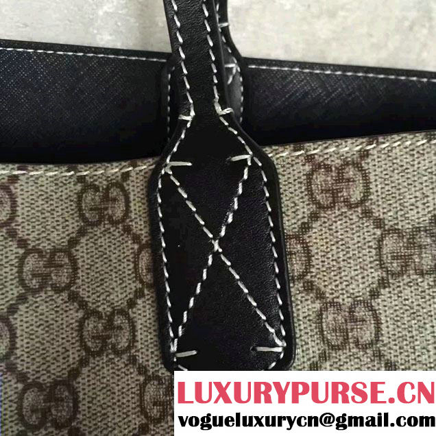Gucci Reversible GG Leather Tote Medium Bag 368568 Black 2016