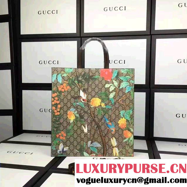 Gucci Soft GG Supreme Tote Bag 450950 Tian Print 2016