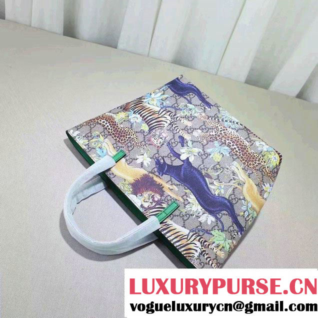Gucci Children'S GG Supreme Canvas Tote Bag 410812 Felines 2017