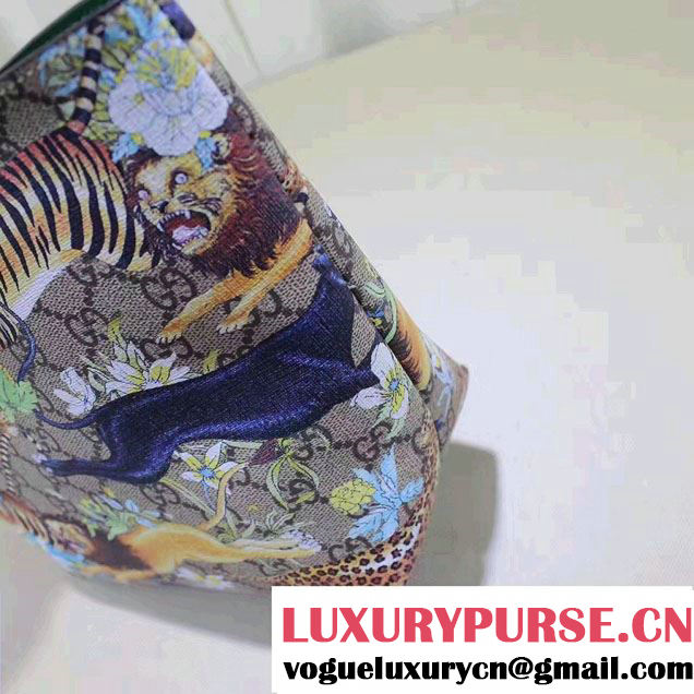 Gucci Children'S GG Supreme Canvas Tote Bag 410812 Felines 2017