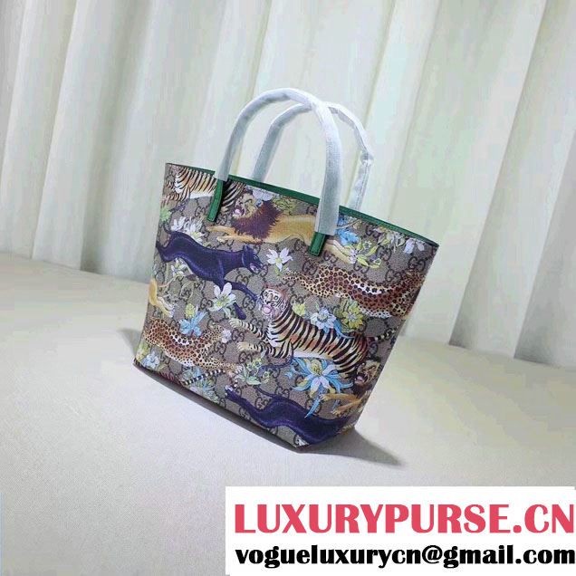 Gucci Children'S GG Supreme Canvas Tote Bag 410812 Felines 2017