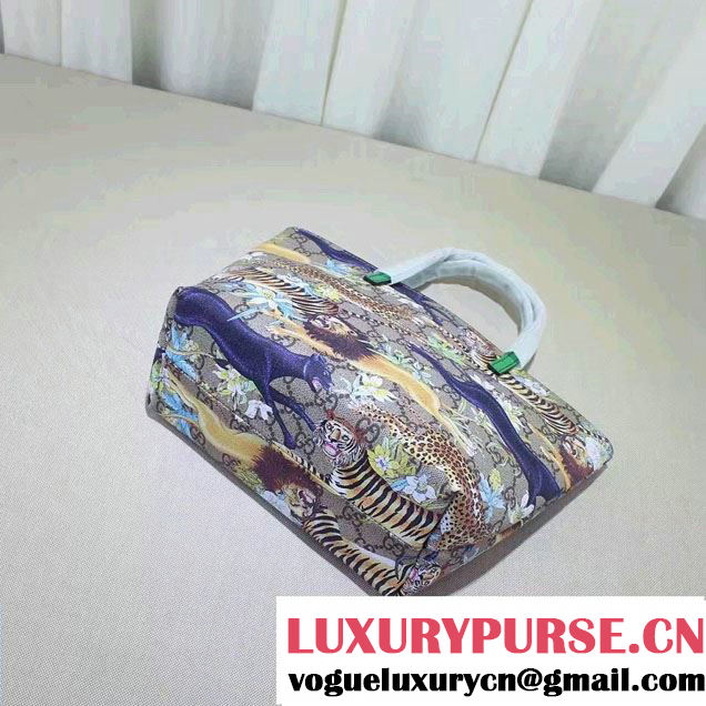 Gucci Children'S GG Supreme Canvas Tote Bag 410812 Felines 2017