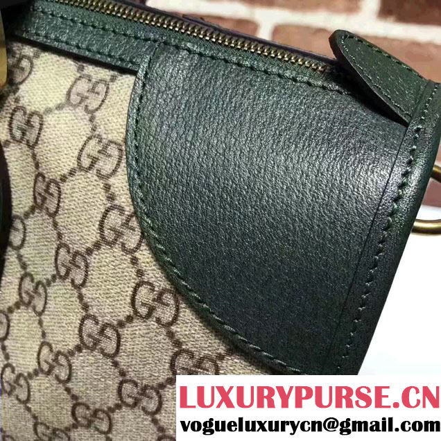 Gucci Soft GG Supreme Canvas Duffle bag with Web 459311Dark Green