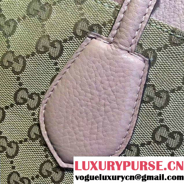 Gucci GG Supreme Tote With Top Handle 370822 Pink 2017