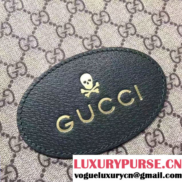 Gucci Soft GG Supreme With Dark Green Leather Trim Tote 463491 2017