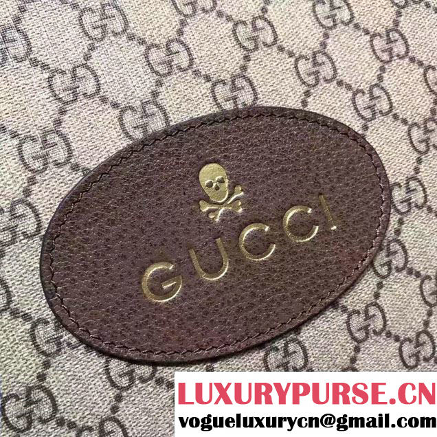 Gucci Soft GG Supreme With Brown Leather Trim Tote 463491 2017