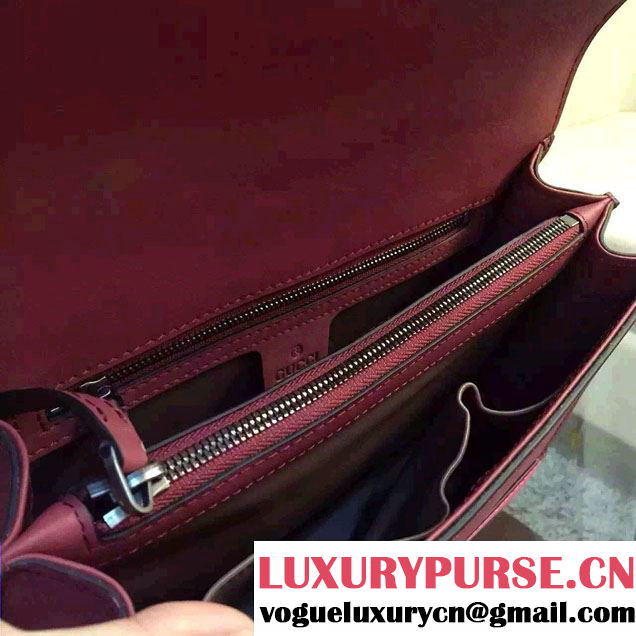 Gucci Dionysus Leather Top Handle Small Bag 413679 Red 2016