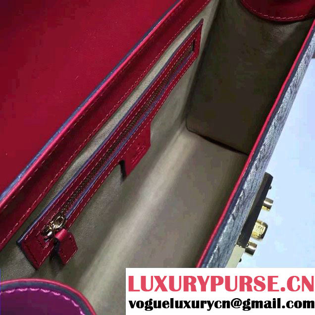 Gucci Padlock GG Supreme Top Handle Medium Bag 432674 Red 2016