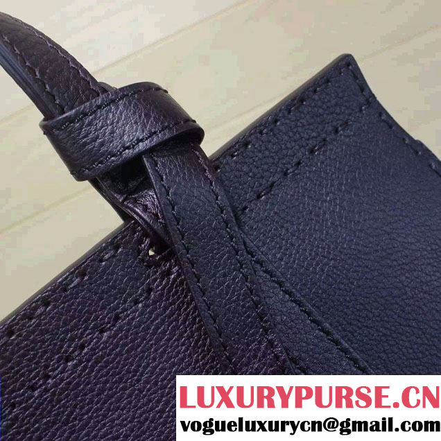 Gucci GG Marmont Leather Top Handle Medium Bag 409155 Black 2016