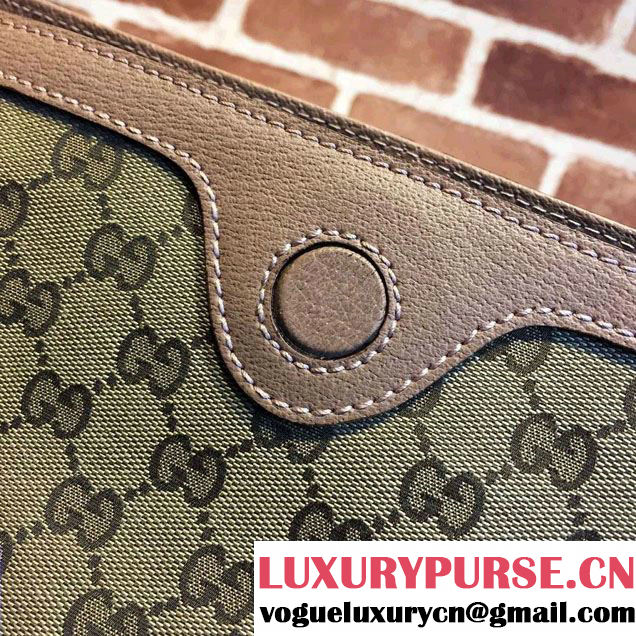 Gucci Bree Original GG Canvas Top Handle Medium Bag 353120 Nude Pink