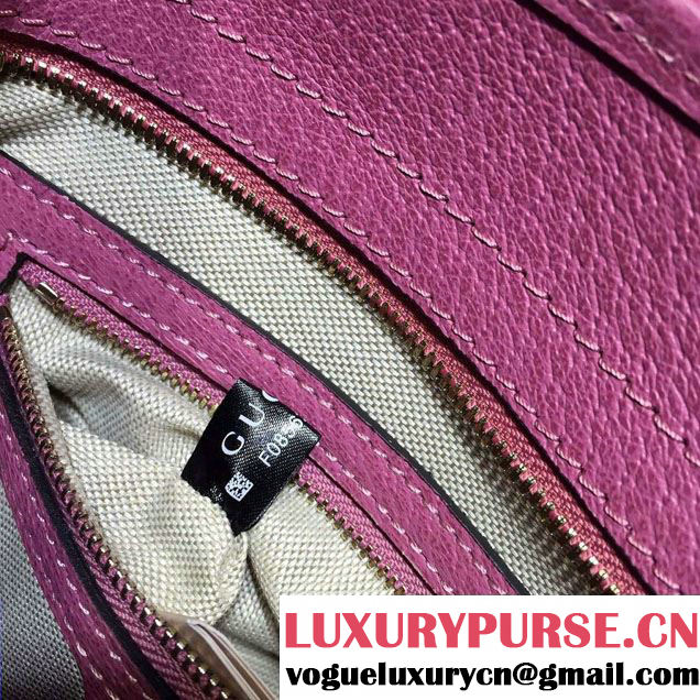 Gucci Bree Original GG Canvas Top Handle Small Bag 353121 Fuchsia