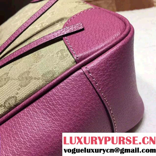 Gucci Bree Original GG Canvas Top Handle Small Bag 353121 Fuchsia